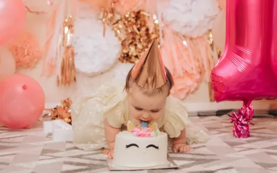 Nevaeh’s first birthday cake smash – Home photography
