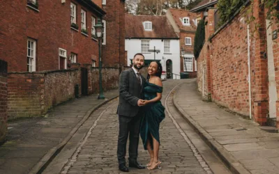 A stunning Lincoln street engagement photography session – Ed & Makda