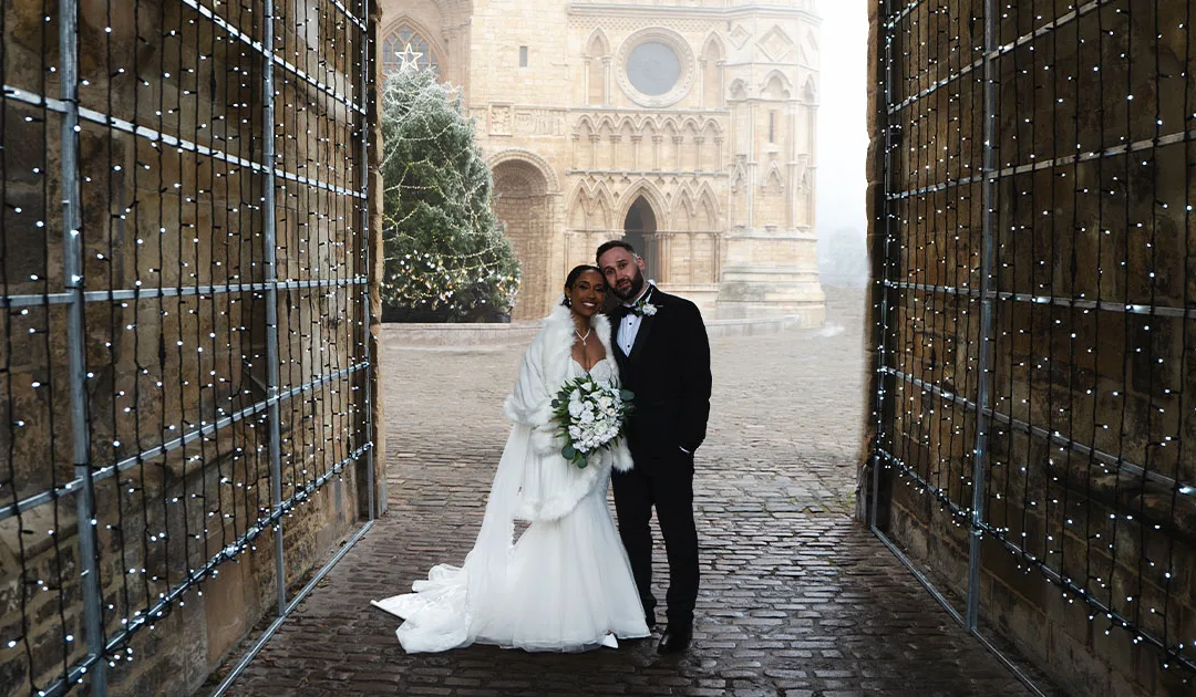 Winter Wedding Photoshoot at Lincoln Cathedral – Ed & Makda