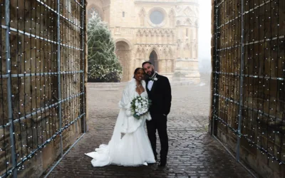 Winter Wedding Photoshoot at Lincoln Cathedral – Ed & Makda