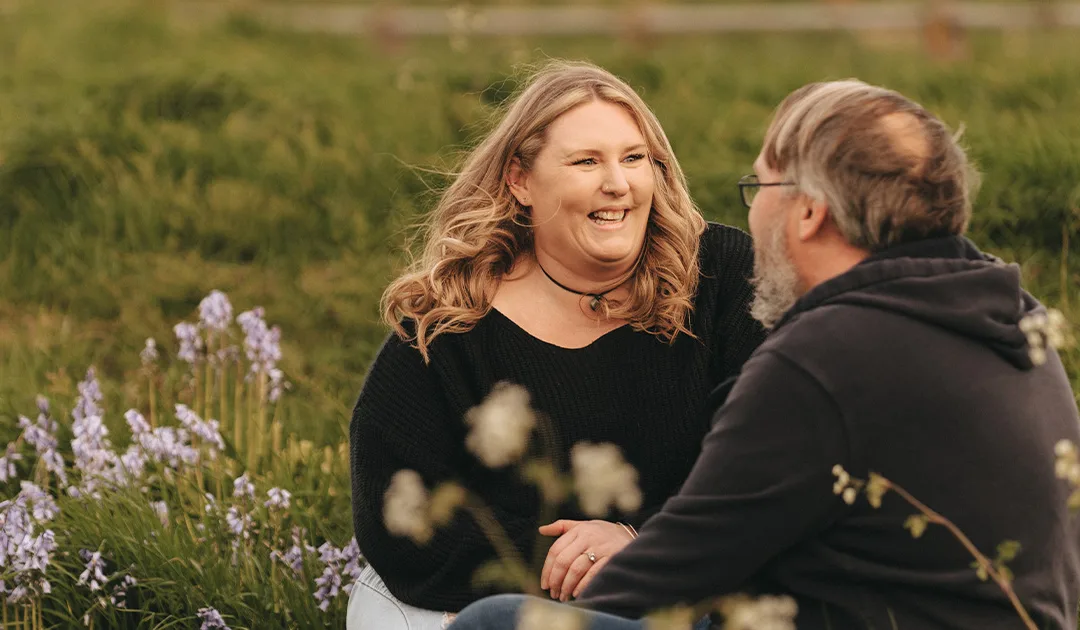 Warm Sunset Engagement Photoshoot at Cleethorpes Boating Lake – Kirsty & John