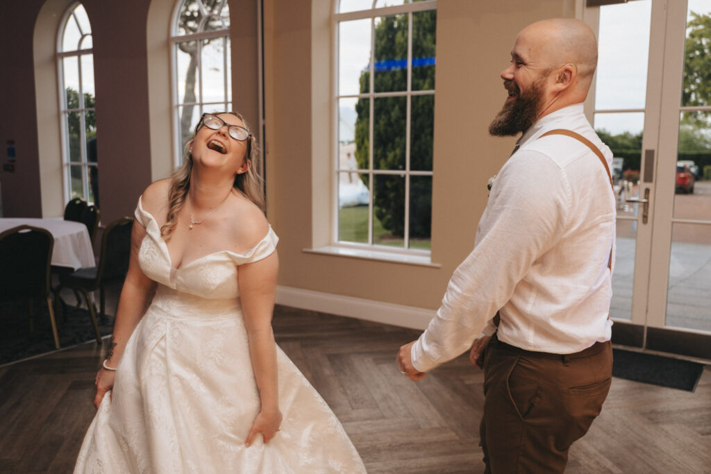 A grayish-green background with elegant, cursive white text in the center reads, "Image Placeholder." The corners of the image have small white notches, adding a slightly framed effect. Perfect for showcasing wedding photography in Lincolnshire or Yorkshire, the overall appearance is minimalist and modern. © Aimee Lince Photography
